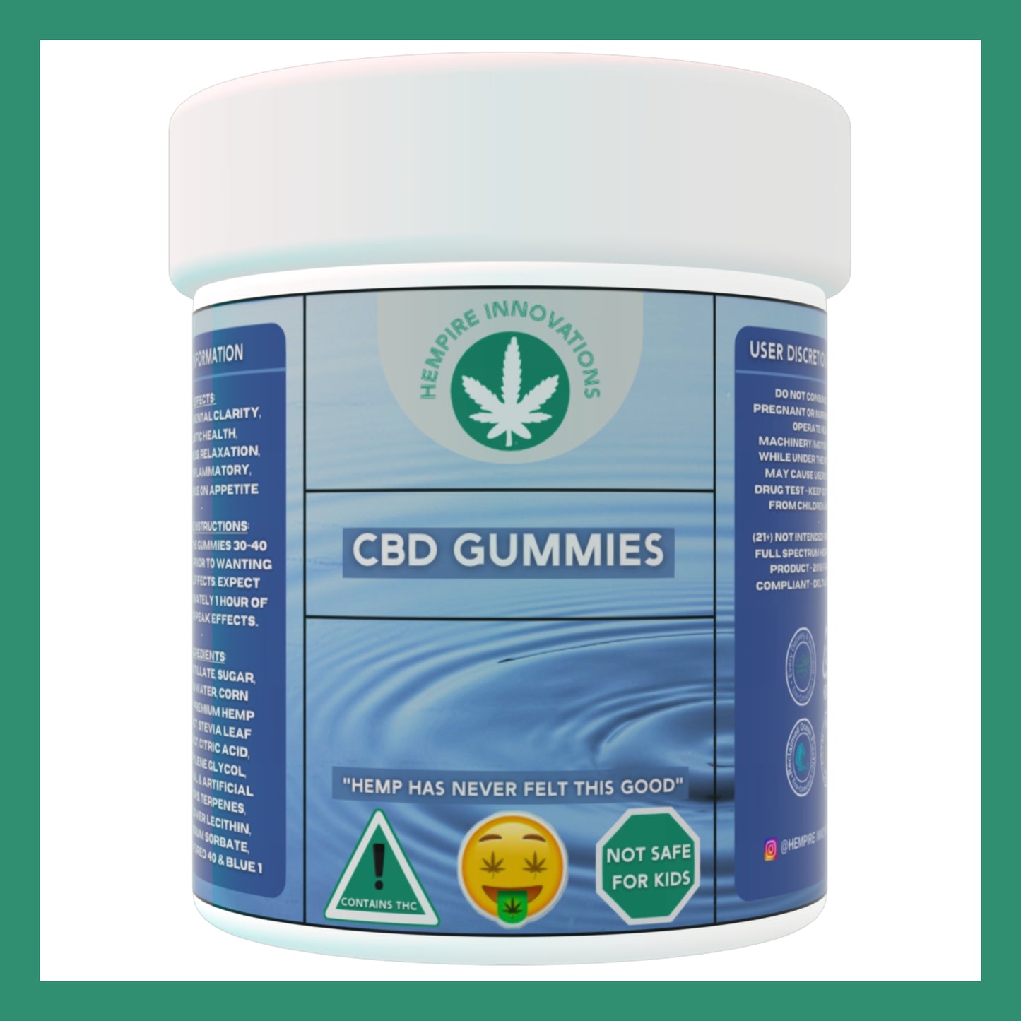 50mg CBD Gummies 2D Jar | Wilmington NC Pickup & Delivery | Nationwide Shipping