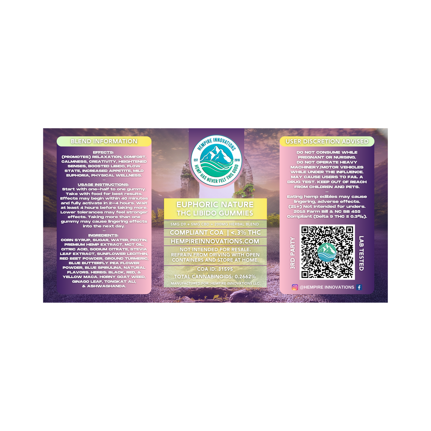 Euphoric Nature THC Libido Gummies1 