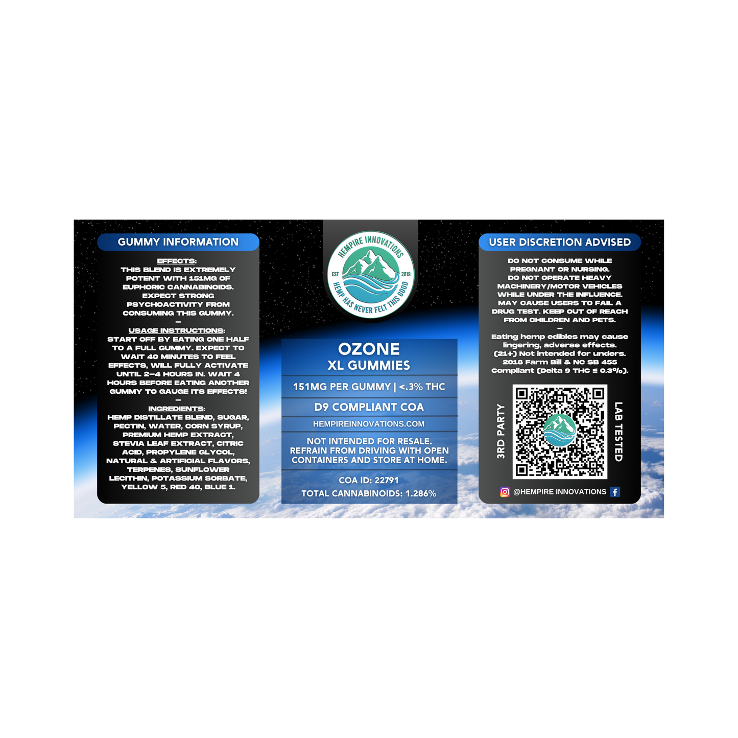 Ozone XL Gummies 3D Jar